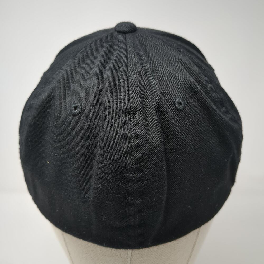 Fly Racing Leather Patch Fitted Hat Solid Black X… - image 6